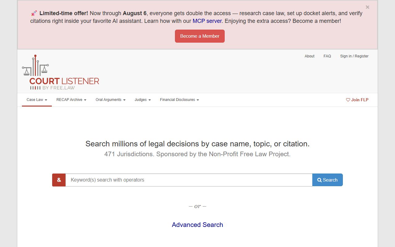 Troup County court records CourtListener federal and state search option