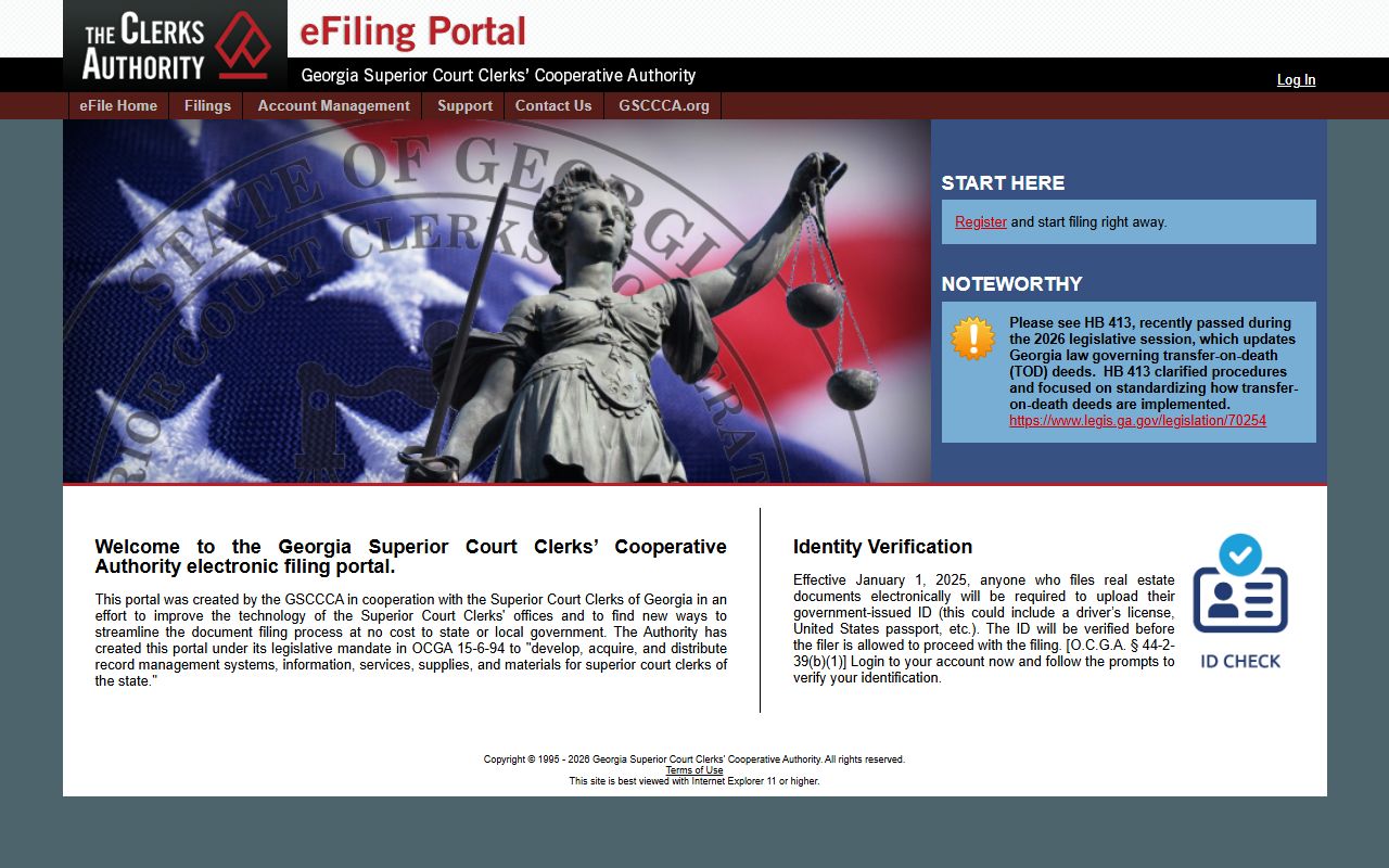 Troup County court records GSCCCA plat and UCC e-filing